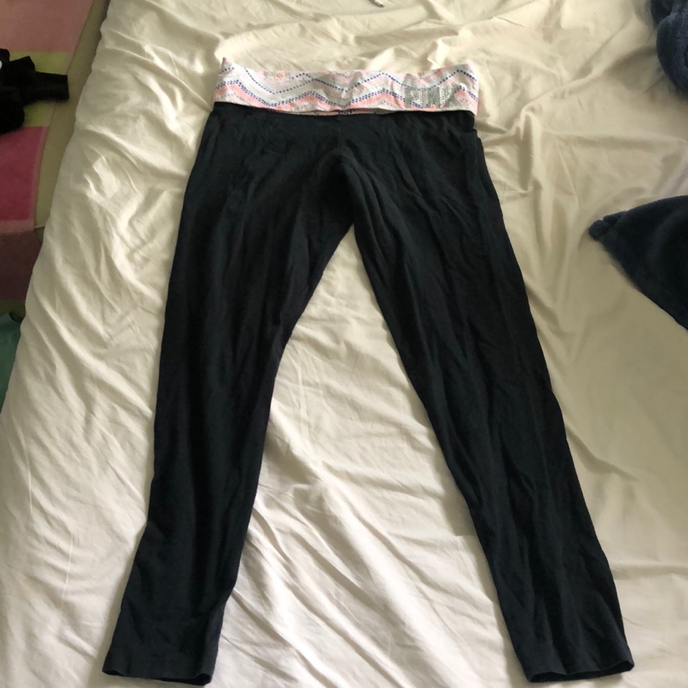 Pink yoga full-length leggings